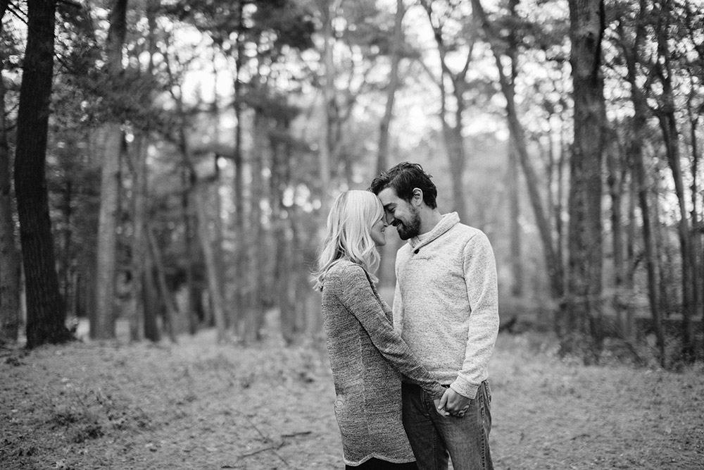 engagement photo black and white